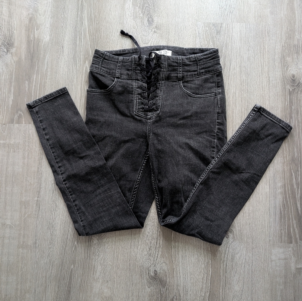 We The Free Lace Up Skinny Jeans -